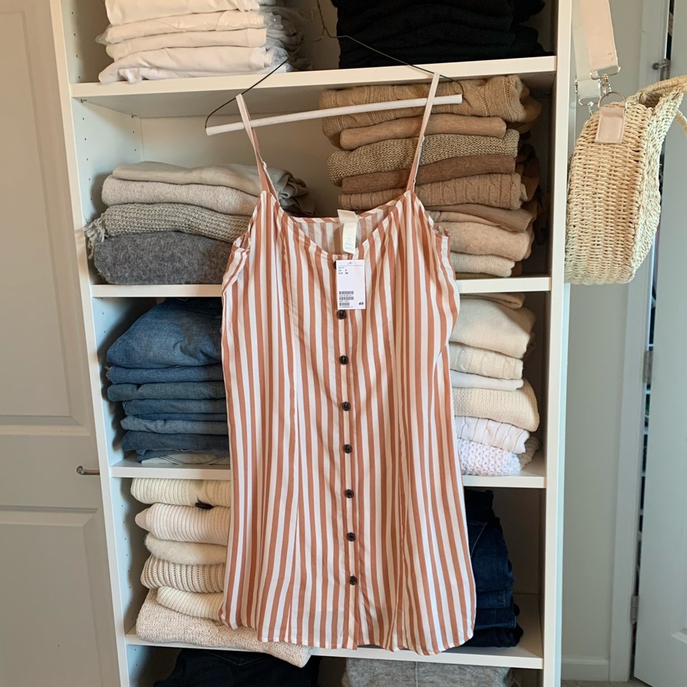 NWT H&M Striped Slip Dress